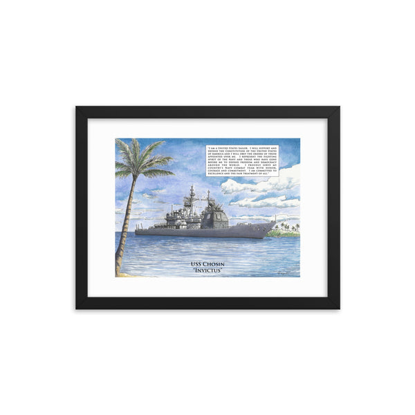USS Chosin - Invictus Framed Print