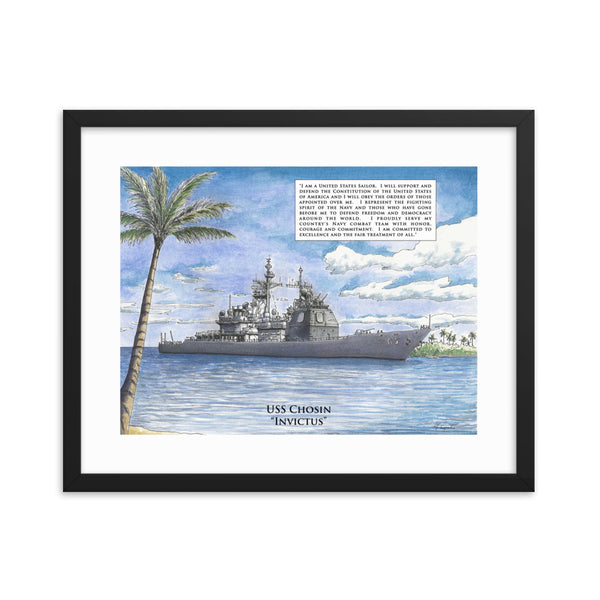 USS Chosin - Invictus Framed Print