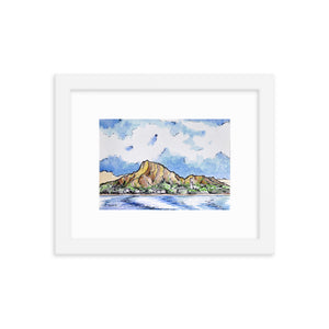 Diamond Head Unseen Framed Print