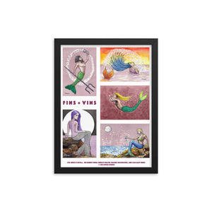 Fins + Vins Framed Print