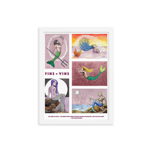Fins + Vins Framed Print